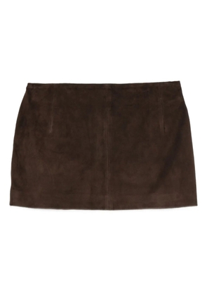 Nour Hammour Avery suede mini skirt - Brown