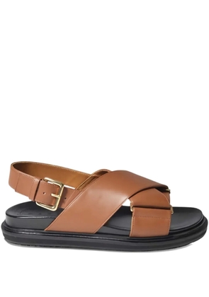 Marni crossover-strap sandals - Brown