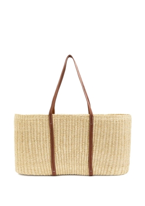 Sensi Studio woven handle tote bag - Neutrals