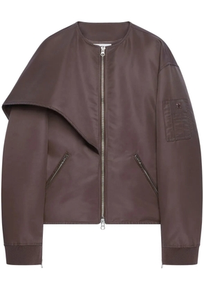 Courrèges bow-collar bomber jacket - Brown