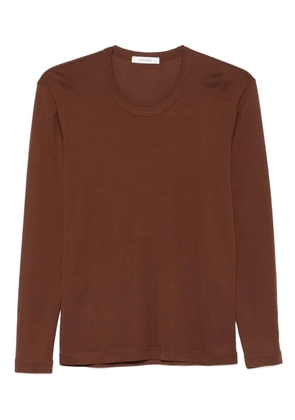LEMAIRE long-sleeve cotton T-shirt - Brown