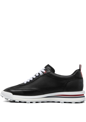 Thom Browne lace-up leather sneakers - Black