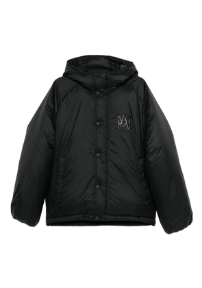 AMIRI logo-patch hooded jacket - Black
