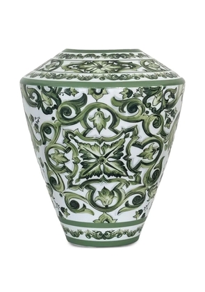 Dolce & Gabbana Majolica floral vase (25cm x 29 cm) - Green