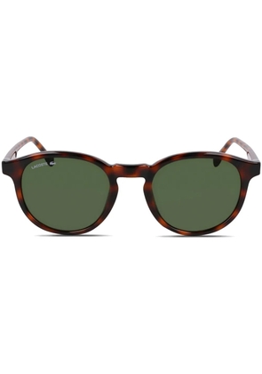 Lacoste logo-print sunglasses - Brown