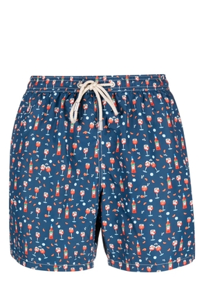 MC2 Saint Barth graphic-print swim shorts - Blue