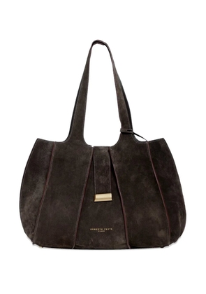 Roberto Festa Eloise ribbed shopping shoulder bag - Brown