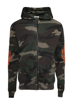 Warren Lotas camouflage-print zip-up hoodie - Green
