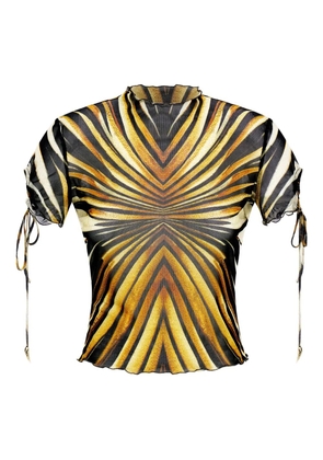 Roberto Cavalli Ray Of Gold mesh T-shirt - Black
