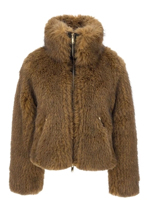 Moose Knuckles zip faux-fur jacket - Brown