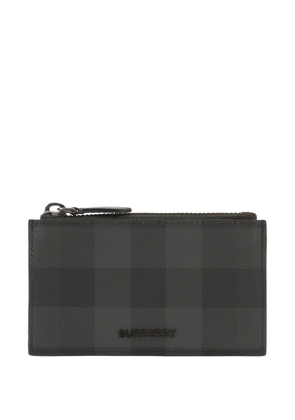 Burberry check-print card case - Grey