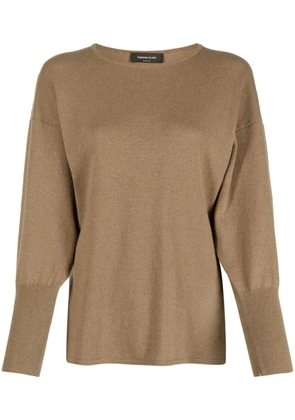 Fabiana Filippi fitted-cuffs sweater - Brown