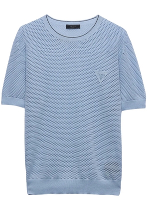 Prada perforated-design T-shirt - Blue