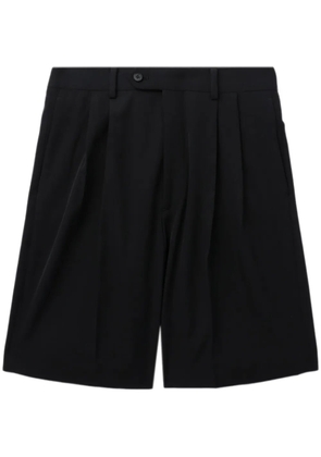 Auralee pleated wool-gabardine shorts - Black