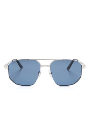 Cartier Eyewear Santos de Cartier geometric-shape sunglasses - Silver
