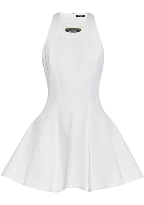 Balmain pleated mini dress - White