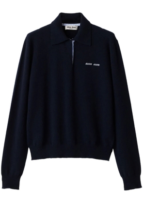 Miu Miu cashmere polo shirt - Blue