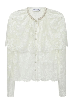 Self-Portrait lace top - White
