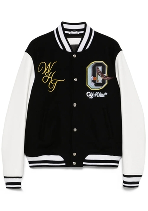 Off-White crystal-embellished bomber jacket - Black