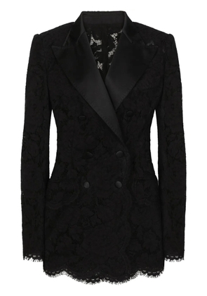 Dolce & Gabbana DNA floral lace blazer jacket - Black
