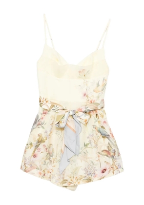 ZIMMERMANN floral-tie playsuit - Yellow