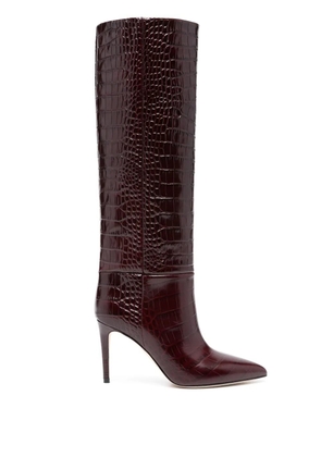 Paris Texas Stiletto 85mm leather boots - Red