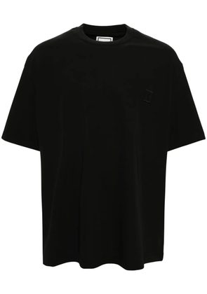 Wooyoungmi logo-patch cotton T-shirt - Black