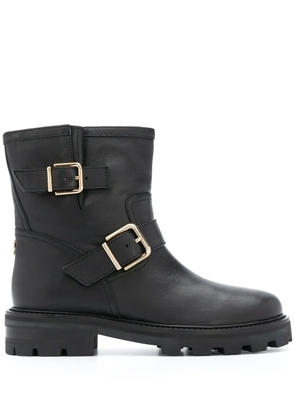 Jimmy Choo Youth buckle biker boots - Black
