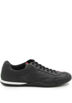 Gucci Web-stripe round-toe sneakers - Black