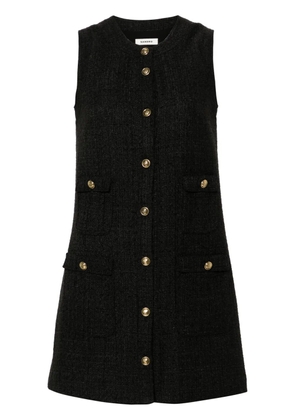 SANDRO embossed-buttons dress - Black