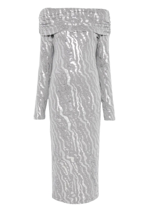 ROTATE BIRGER CHRISTENSEN sequinned midi dress - Grey