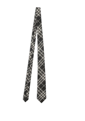 Burberry check silk tie - Black