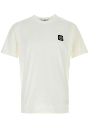Stone Island Compass-appliqué T-shirt - White
