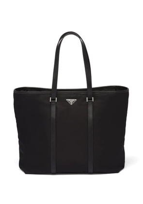 Prada logo-plaque tote bag - Black