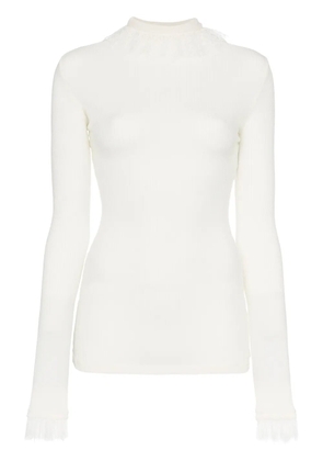 Philosophy Di Lorenzo Serafini ruffle neck knitted top - White