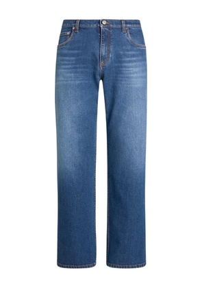 ETRO Pegaso-embroidered jeans - Blue