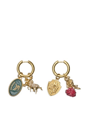 Burberry charm hoop earrings - Gold