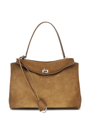 Balenciaga medium Rodeo suede tote bag - Brown