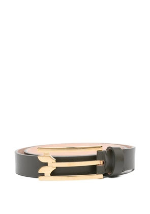 Victoria Beckham logo-buckle leather belt - Green