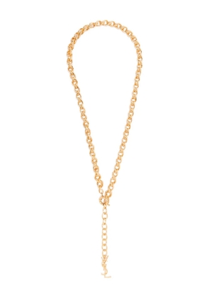 Saint Laurent chain-link logo necklace - Gold