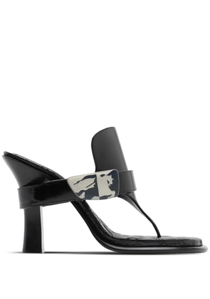 Burberry 105mm Bay leather sandals - Black