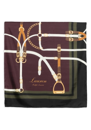 Lauren Ralph Lauren chain-print scarf - Brown