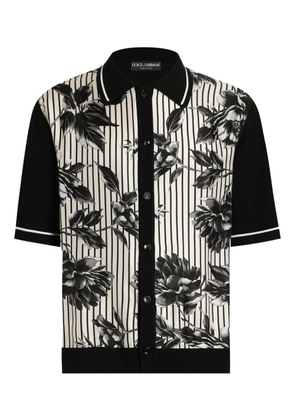 Dolce & Gabbana floral striped shirt - Neutrals
