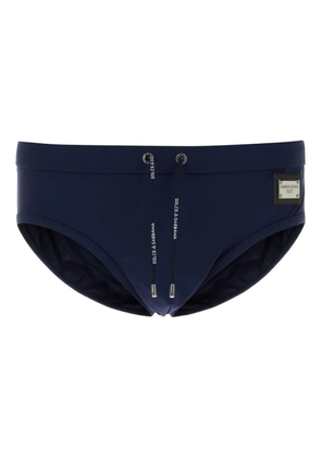 Dolce & Gabbana logo-plaque swim briefs - Blue