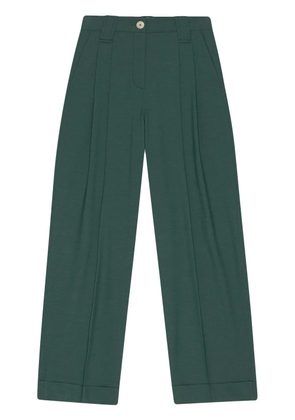 GANNI pleat-detail trousers - Green