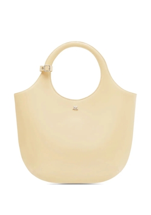Courrèges medium Holy leather tote bag - Neutrals