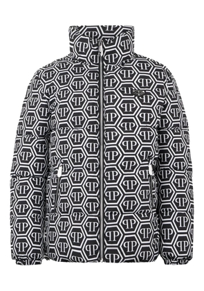 Philipp Plein monogram puffer jacket - Black