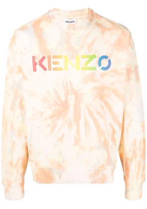Kenzo logo-print tie-dye sweatshirt - Orange