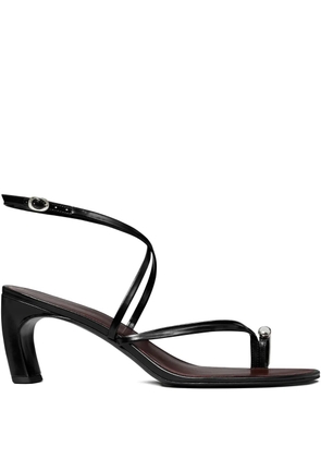 Tory Burch Pierced strappy open-toe heels - Black