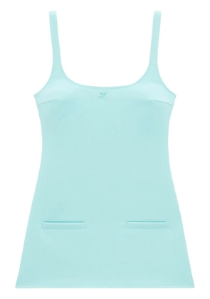Courrèges trapeze mini dress - Blue